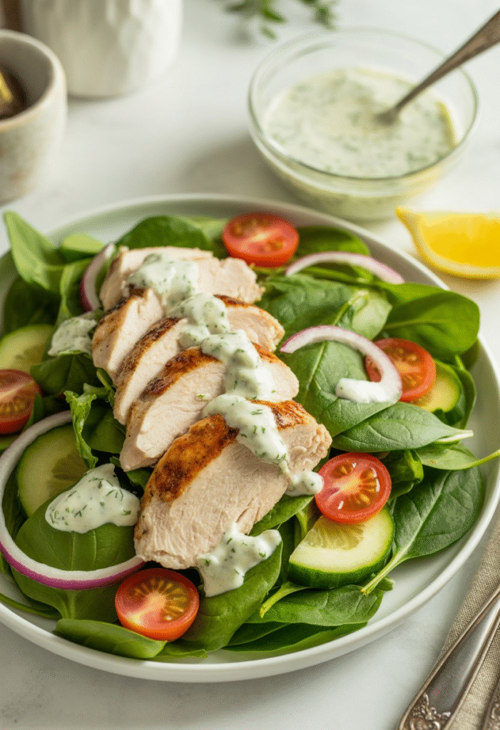 Chicken Breast Salad with Greek Yogurt Dressing