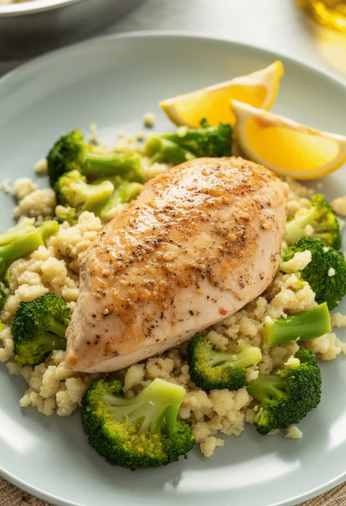 Chicken Breast with Cauliflower Rice and Veggies