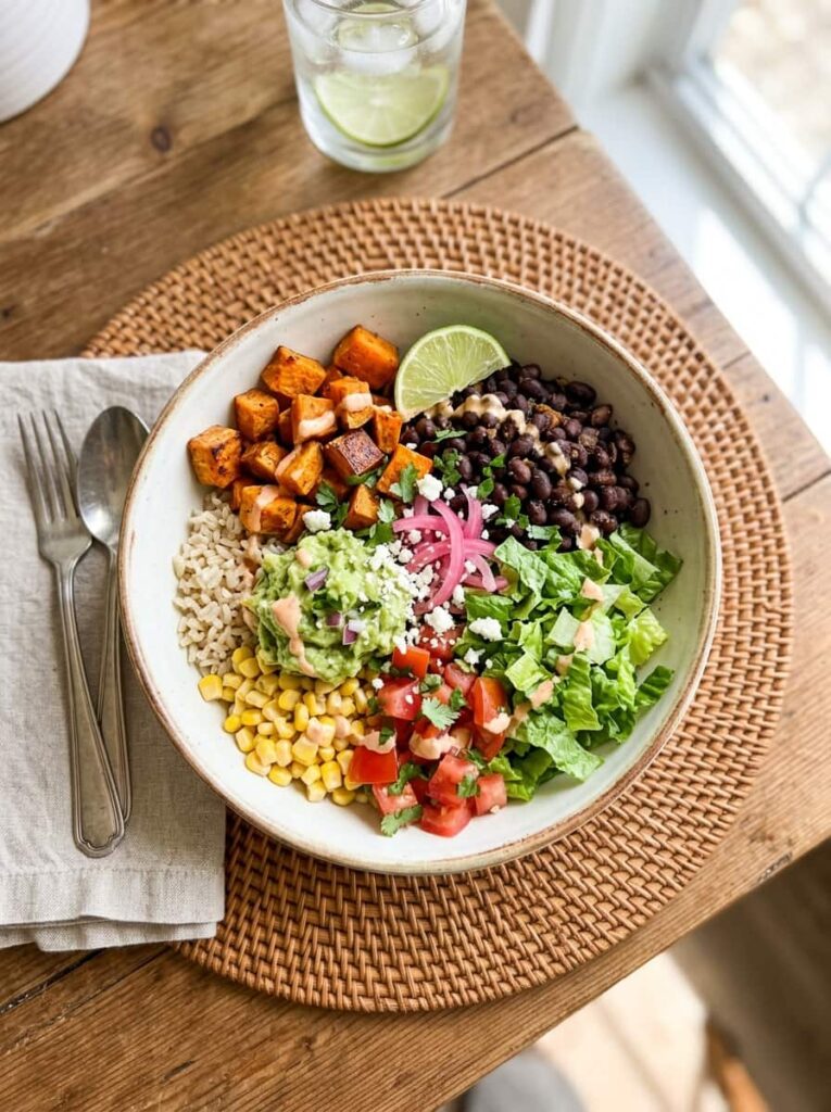 Sweet Potato Black Bean Burrito Bowls
