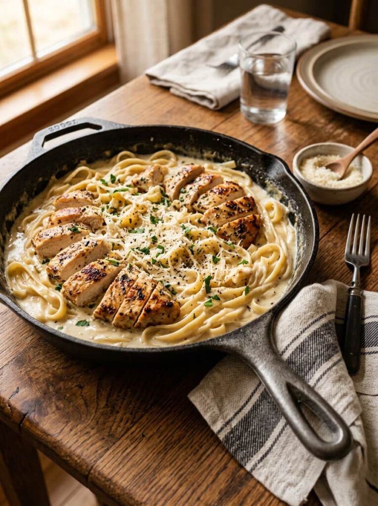 Chicken Alfredo Skillet