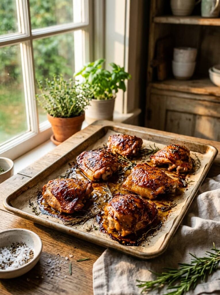 Baked Barbecue Chicken Thighs