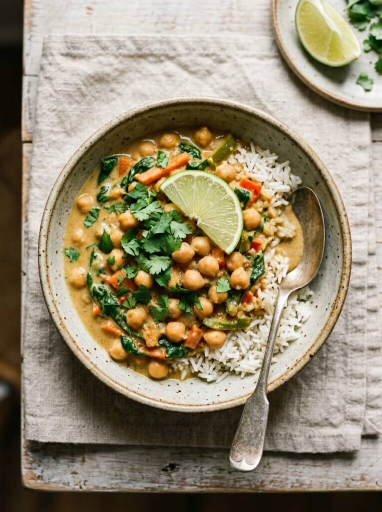 Coconut Curry Chickpea Bowl
