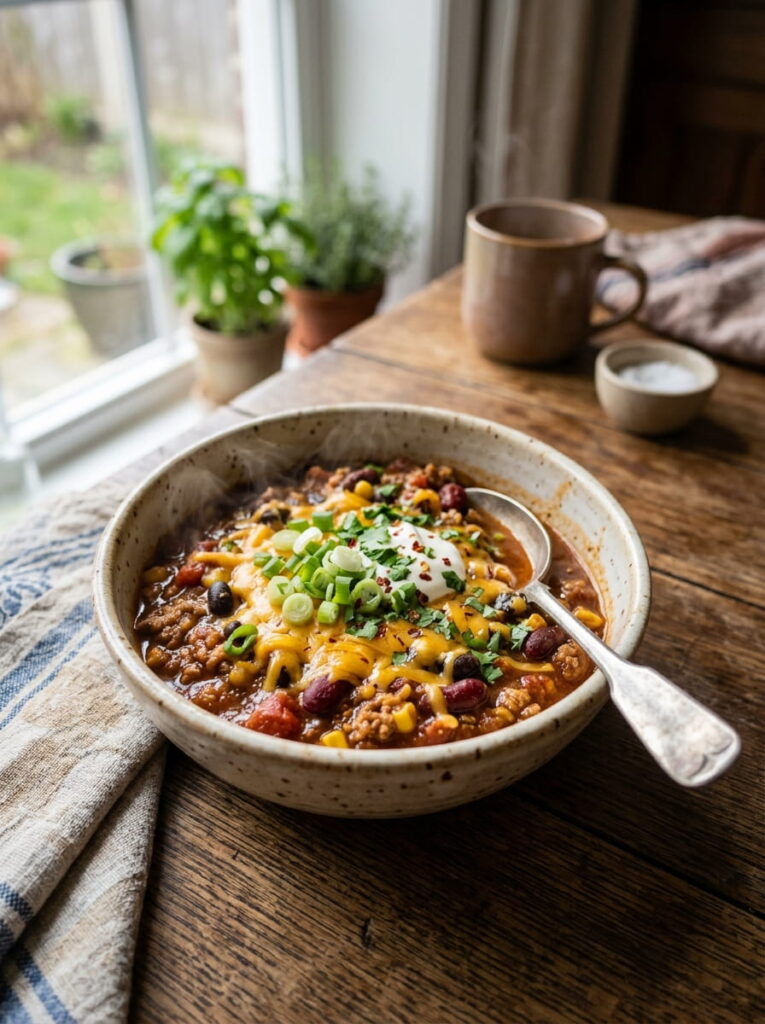 Freezer to Table Turkey Chili