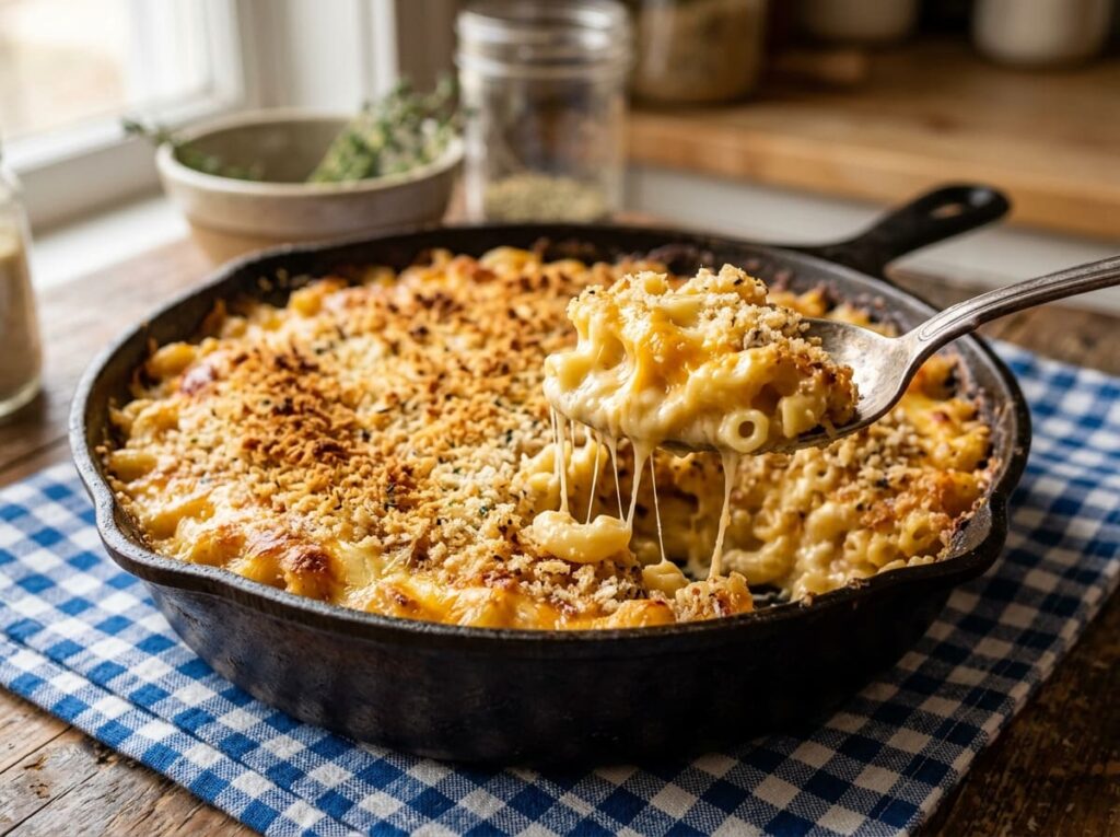Baked Mac and Cheese With a Buttery Breadcrumb Crust