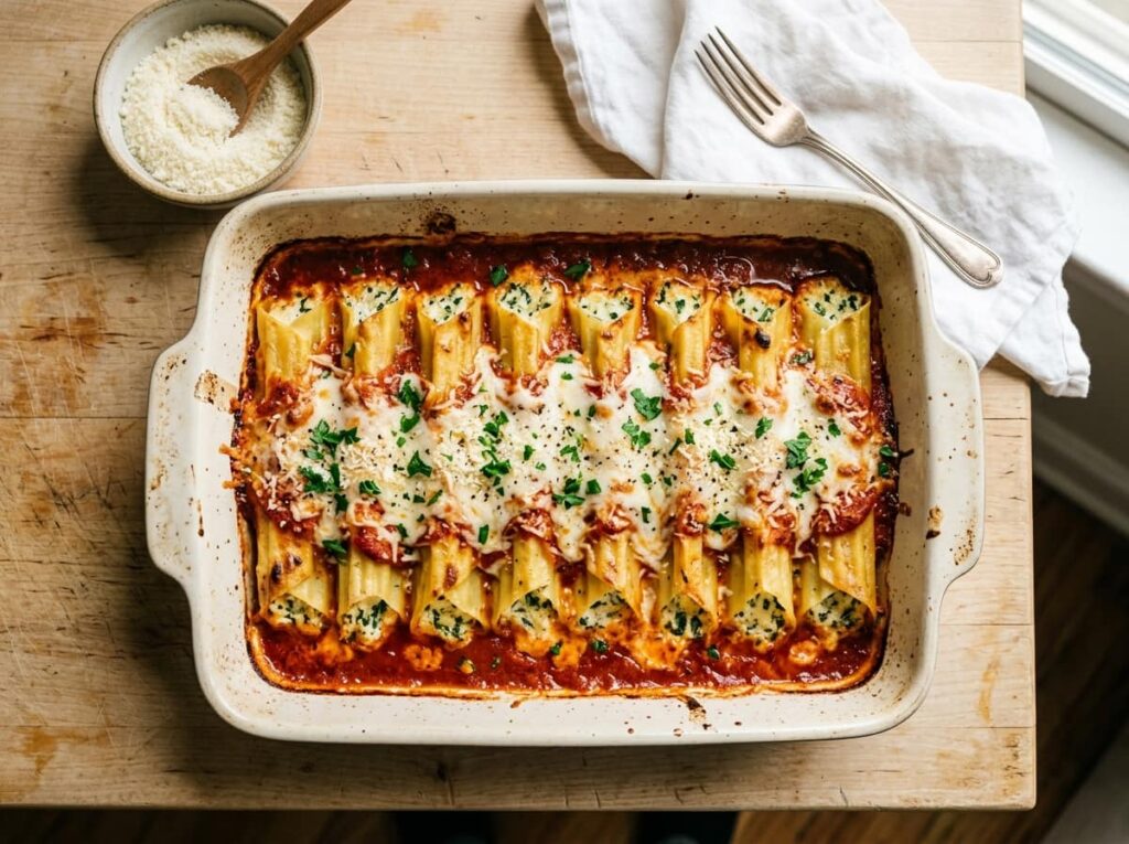 Baked Manicotti With a Simple Marinara