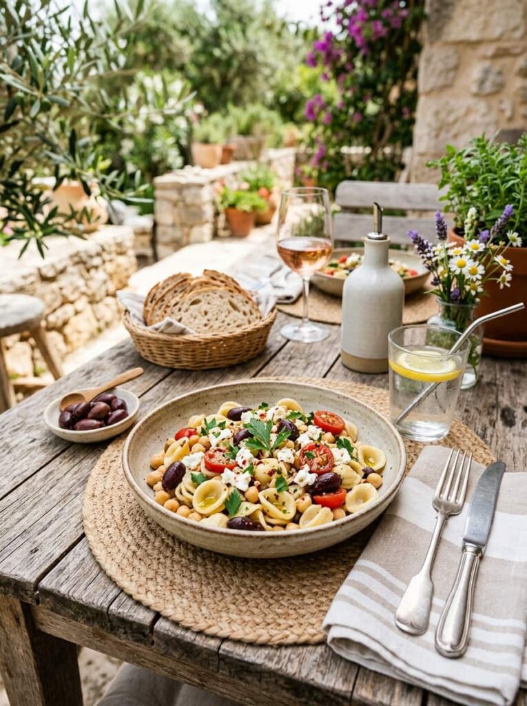 Mediterranean Chickpea Pasta
