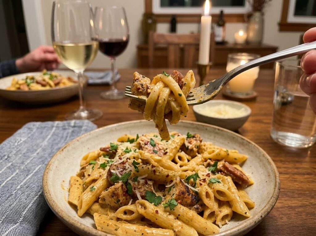 Cajun Chicken Pasta With a Cream Sauce Shortcut