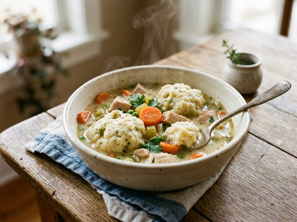 Chicken and Dumplings Using Canned Biscuit Dough