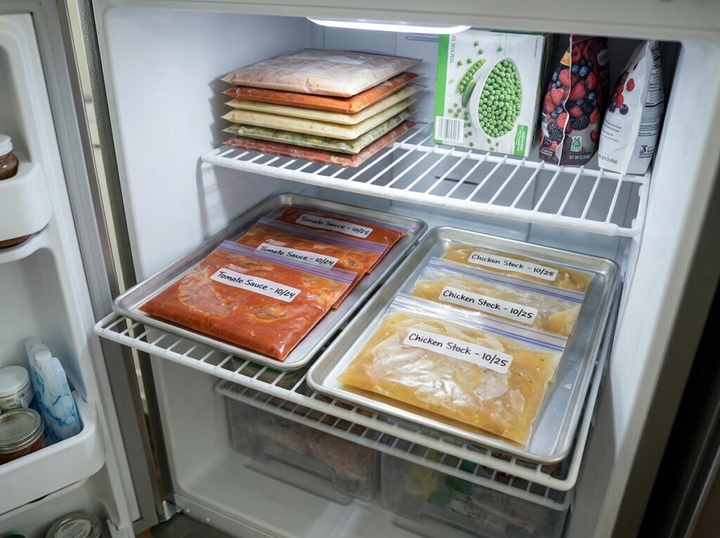 Freeze Bags Flat First