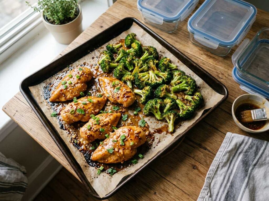 Honey Garlic Chicken and Broccoli