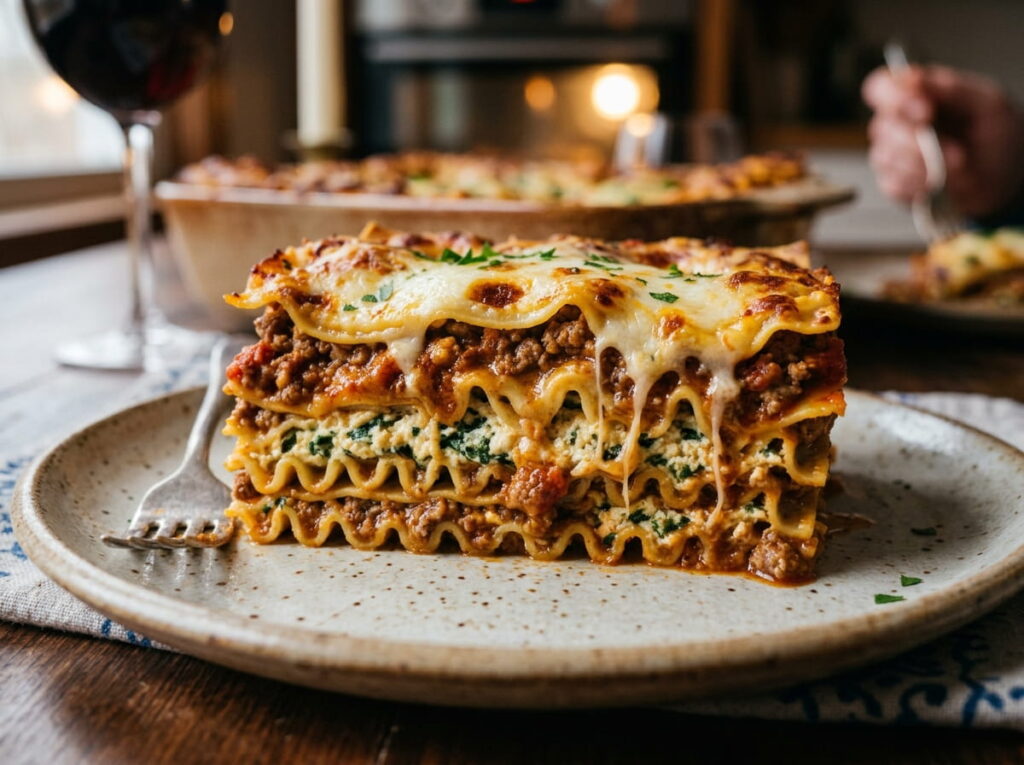 Lasagna Layered With Sauce