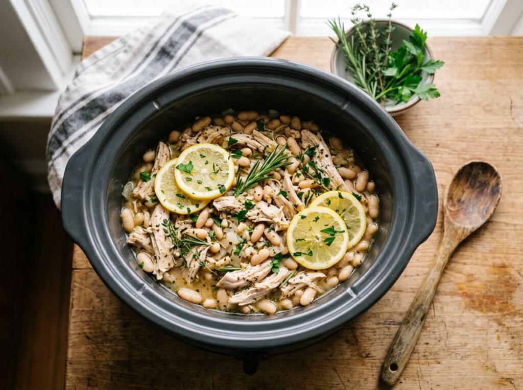 Lemon Herb Chicken and White Beans