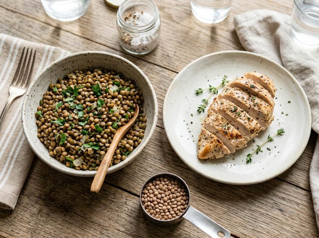 Beans and Lentils Versus Meat