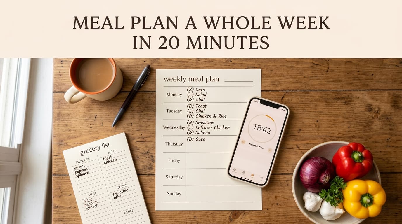 How to Meal Plan Quick Dinners for a Whole Week in 20 Minutes
