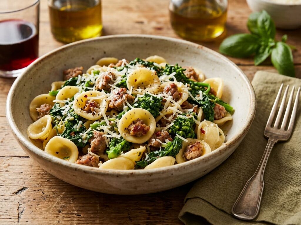 Orecchiette With Sausage and Greens