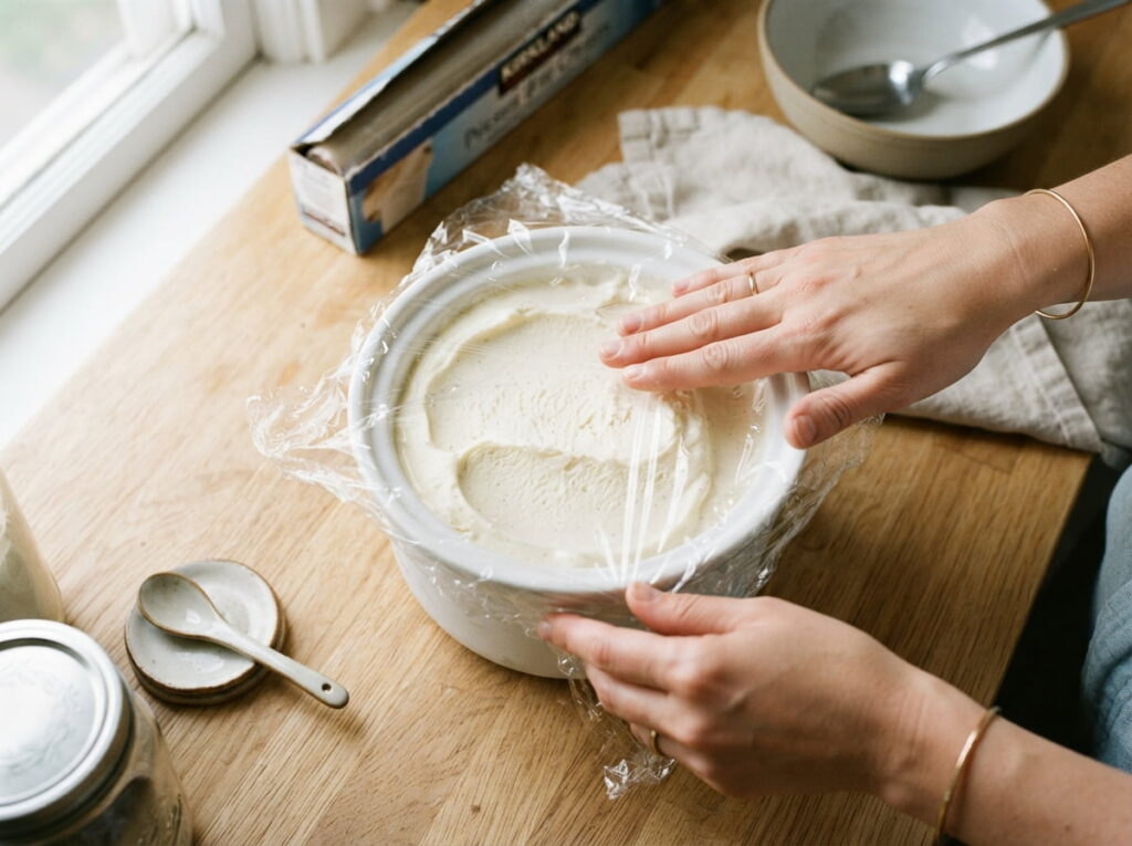 Storing No Machine Ice Cream So It Does Not Turn Rock Hard Overnight