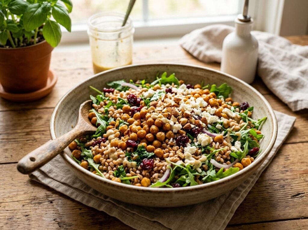 Roasted Chickpea and Farro Power Salad