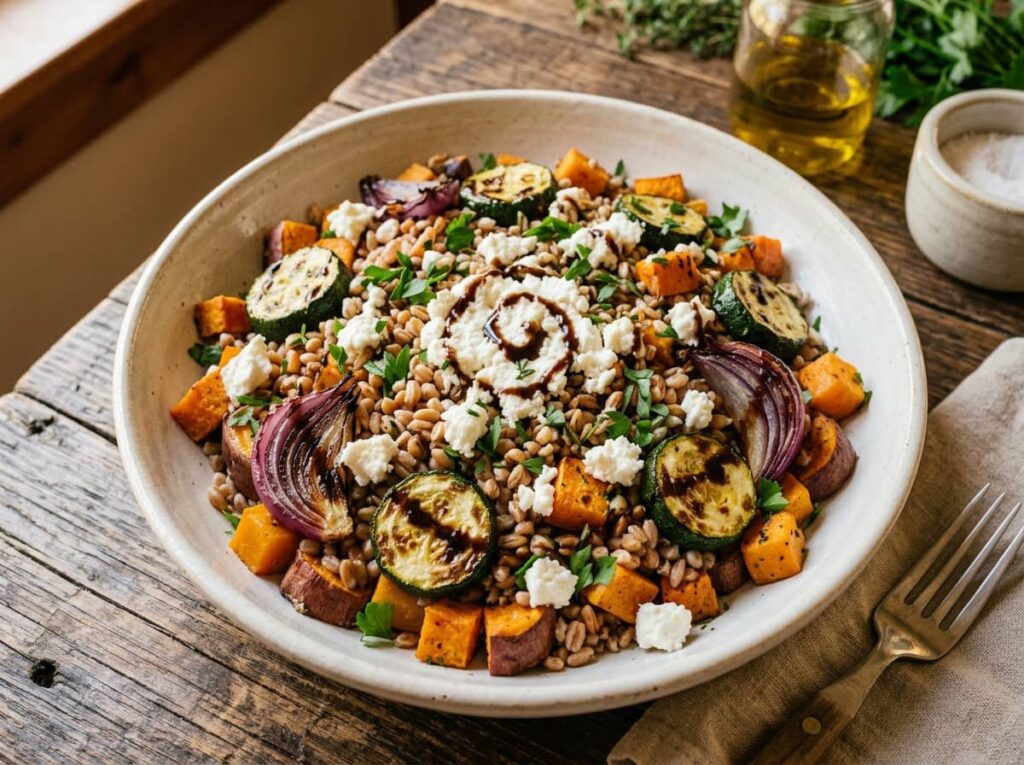 Roasted Vegetable and Farro Salad