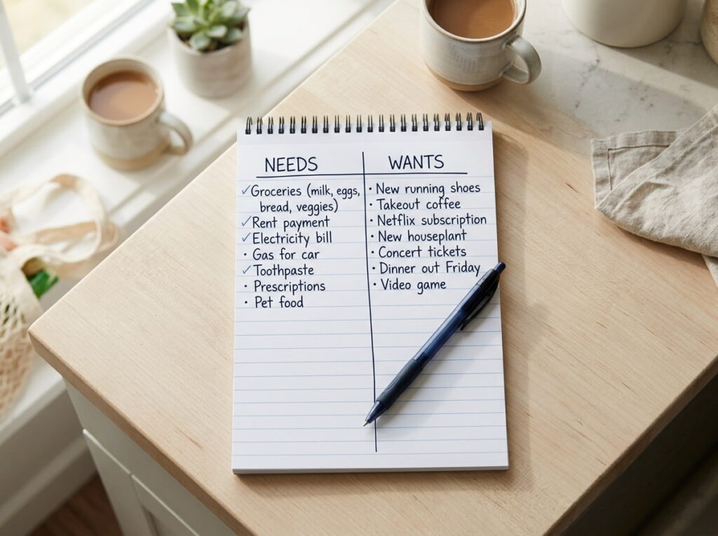 Separate Needs From Wants