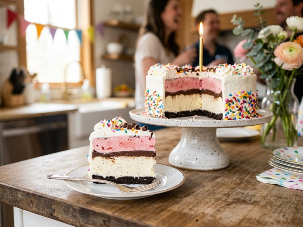 A No Churn Ice Cream Cake Base That Skips the Ice Cream Maker Entirely