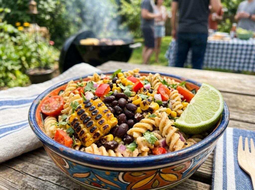 Southwest Pasta Salad With Black Beans, Corn, and Lime