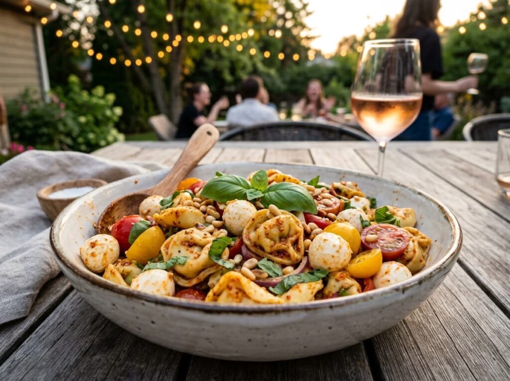 Sun-Dried Tomato Pesto Tortellini Salad
