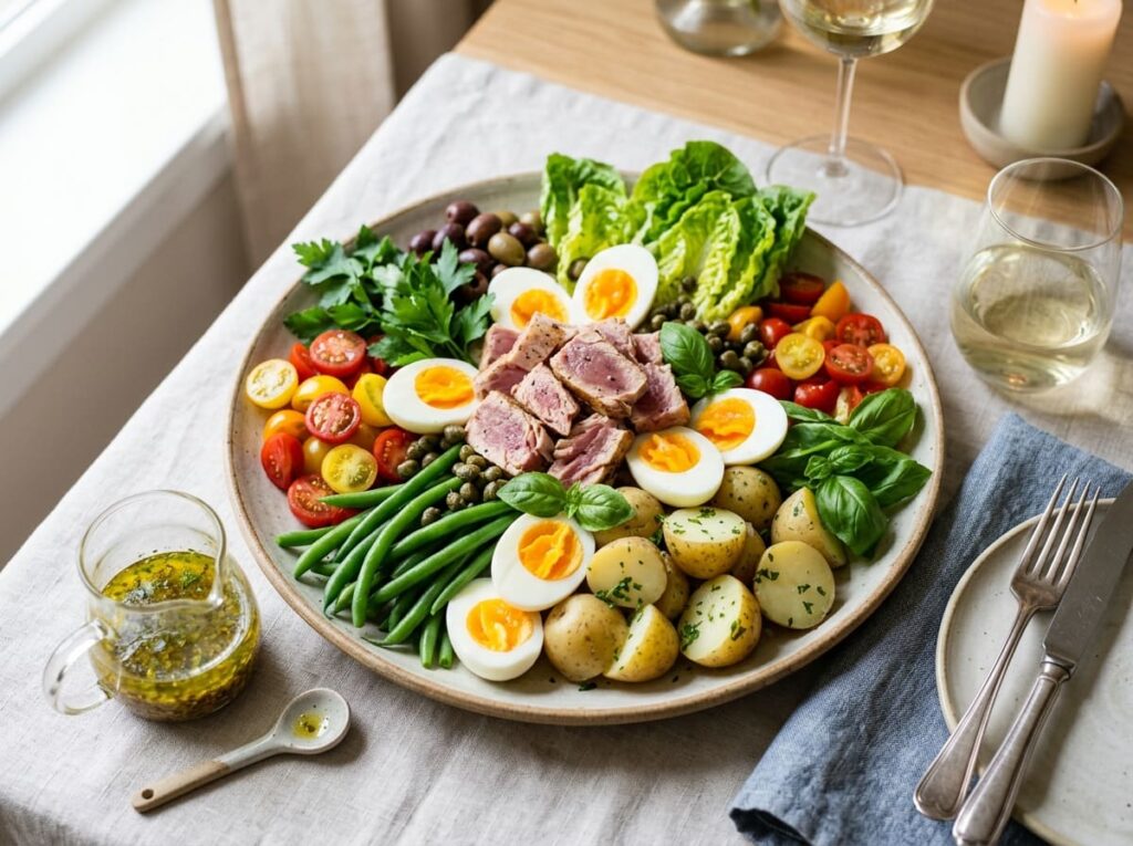 Tuna Nicoise Salad With Potatoes and Eggs