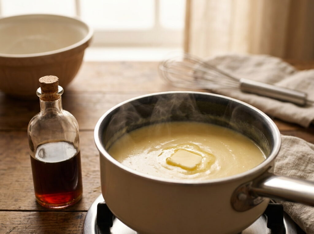 Add Butter and Vanilla Off the Heat, Not On It