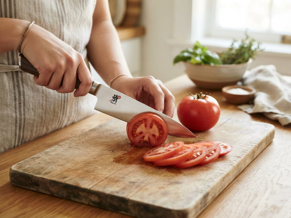 A Sharp Chef's Knife That Actually Speeds Up Prep