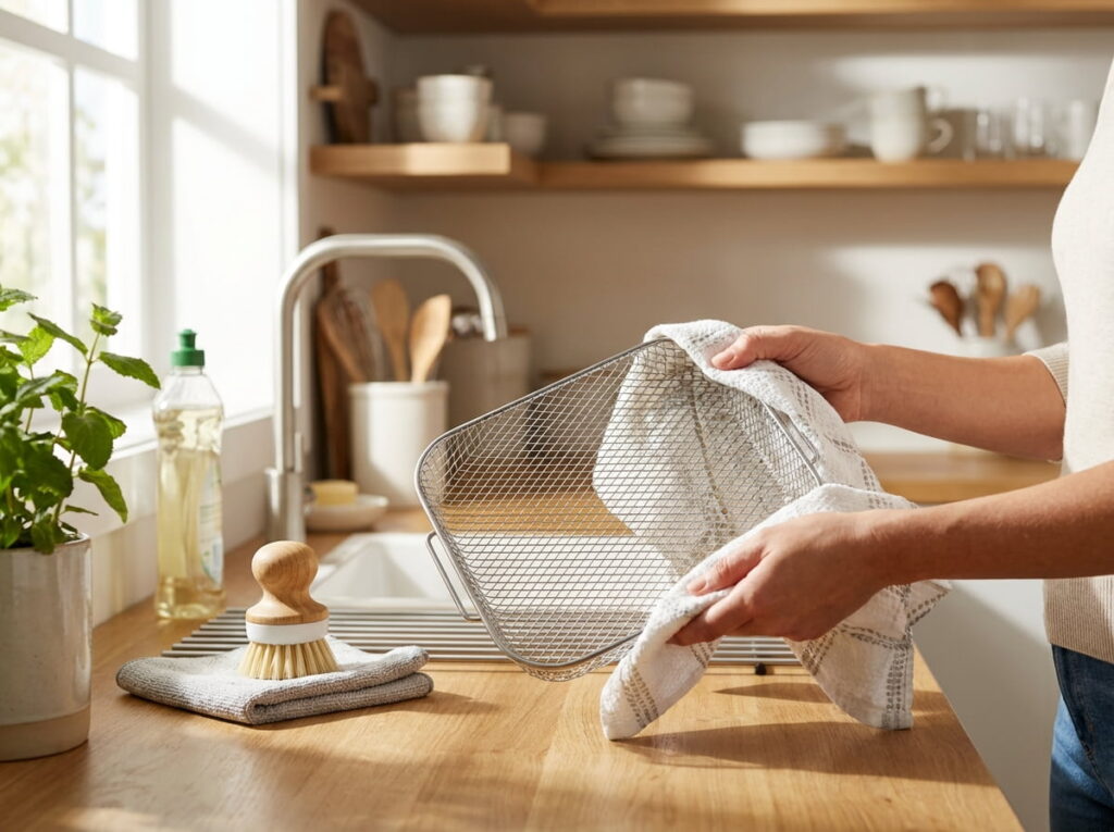 Cleaning the Basket So It Never Smells Like Old Oil