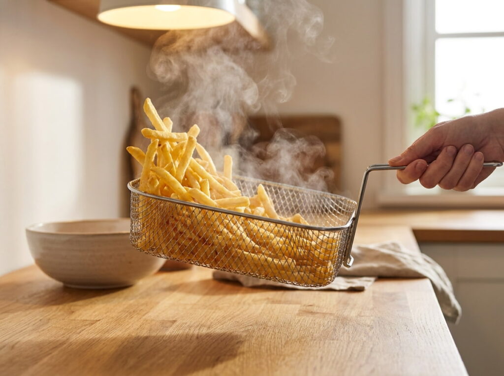 Crispy Frozen French Fries Without the Soggy Middle