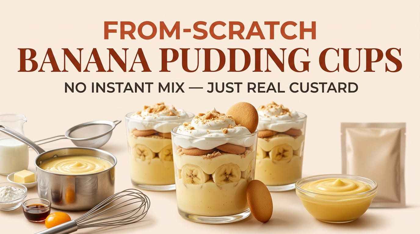 From-Scratch Banana Pudding Cups (No Instant Pudding Mix)