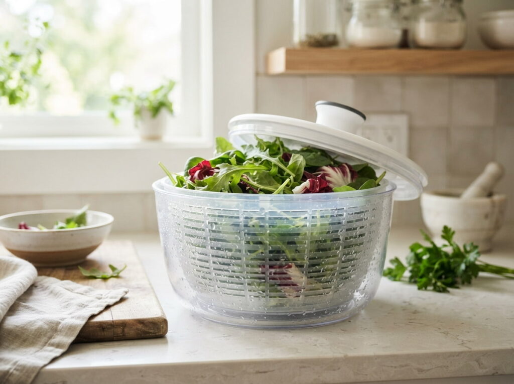 A Salad Spinner That Cuts Down on Prep Time