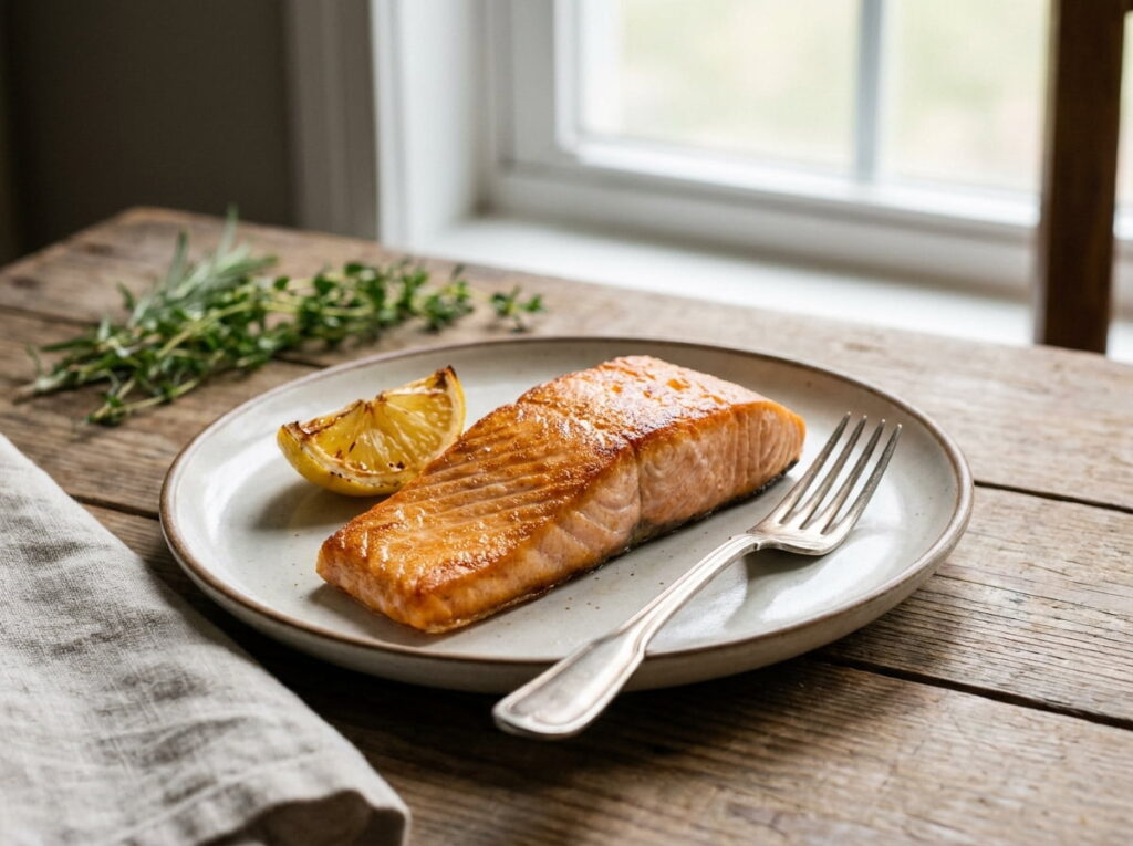 Salmon Fillets Cooked Evenly Without Flipping