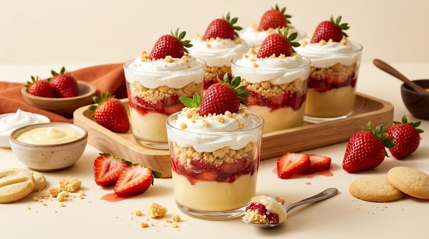 Strawberry Shortcake Pudding Cups That Taste Like Summer